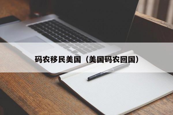码农移民美国（美国码农回国）